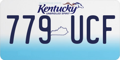 KY license plate 779UCF