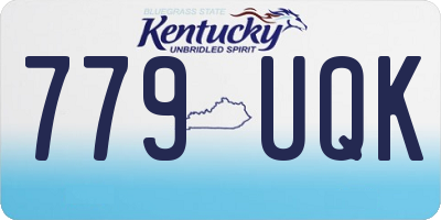 KY license plate 779UQK