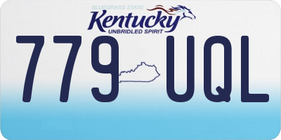KY license plate 779UQL