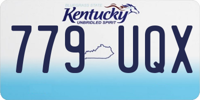KY license plate 779UQX