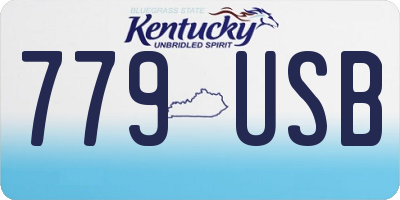 KY license plate 779USB