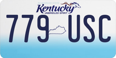 KY license plate 779USC