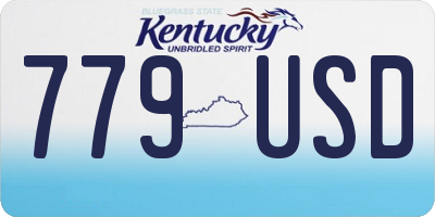 KY license plate 779USD