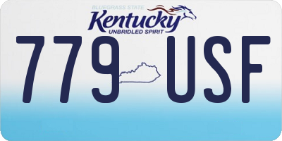 KY license plate 779USF
