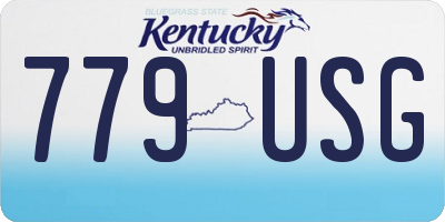 KY license plate 779USG
