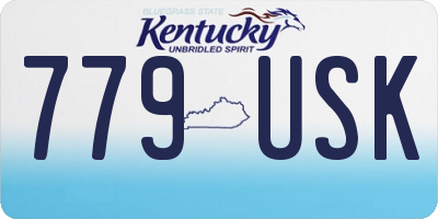 KY license plate 779USK