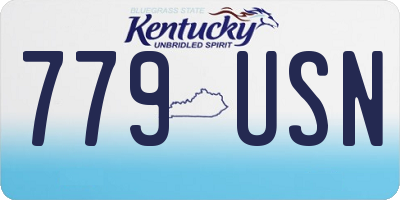 KY license plate 779USN