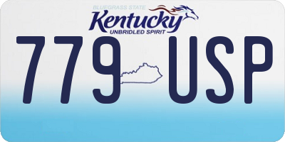 KY license plate 779USP