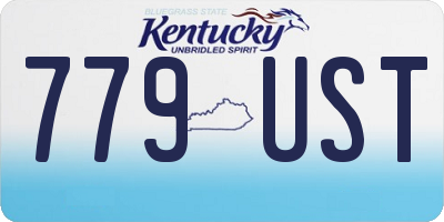 KY license plate 779UST