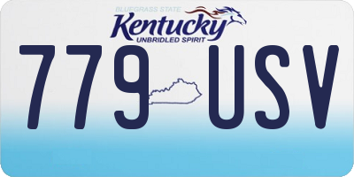 KY license plate 779USV