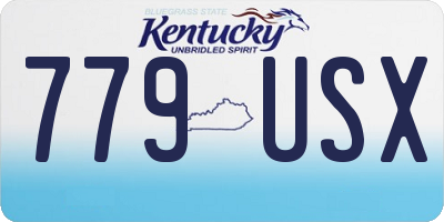 KY license plate 779USX