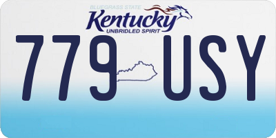 KY license plate 779USY
