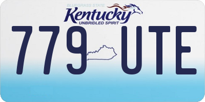 KY license plate 779UTE