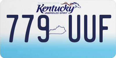 KY license plate 779UUF