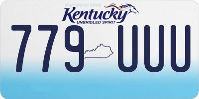 KY license plate 779UUU