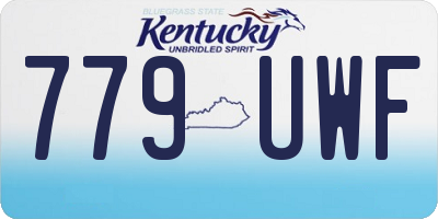 KY license plate 779UWF