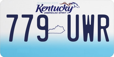 KY license plate 779UWR