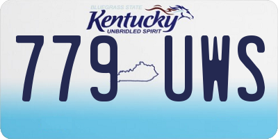 KY license plate 779UWS