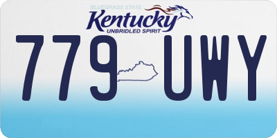 KY license plate 779UWY