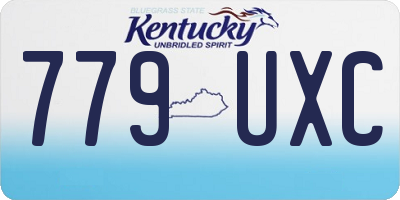 KY license plate 779UXC