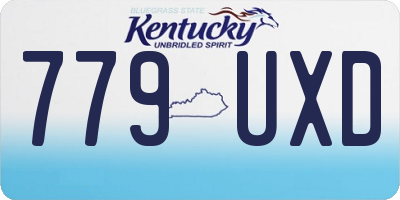 KY license plate 779UXD