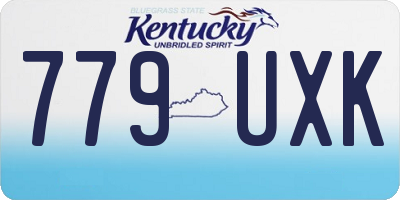 KY license plate 779UXK