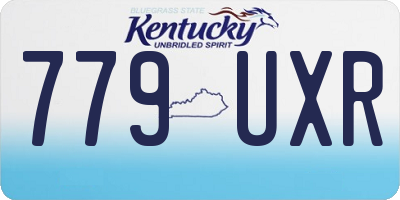 KY license plate 779UXR
