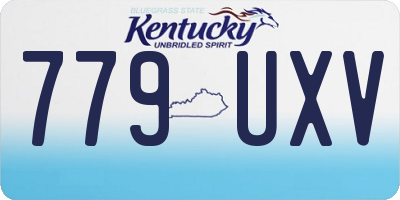 KY license plate 779UXV