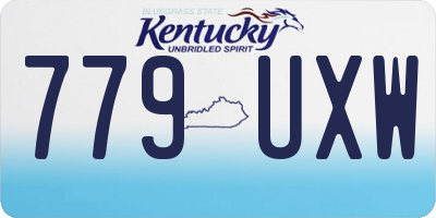 KY license plate 779UXW