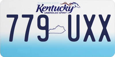 KY license plate 779UXX