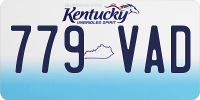 KY license plate 779VAD