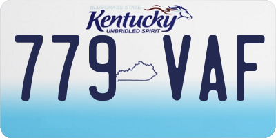 KY license plate 779VAF