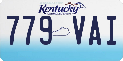 KY license plate 779VAI