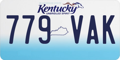 KY license plate 779VAK