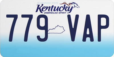 KY license plate 779VAP