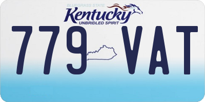KY license plate 779VAT