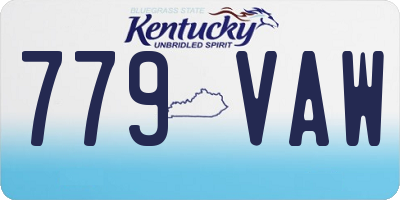 KY license plate 779VAW