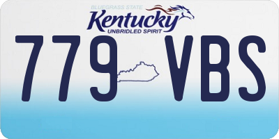 KY license plate 779VBS