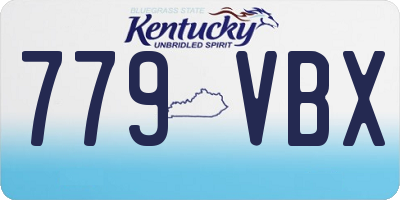 KY license plate 779VBX