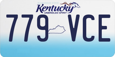 KY license plate 779VCE
