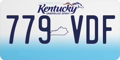 KY license plate 779VDF