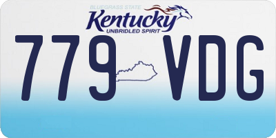 KY license plate 779VDG