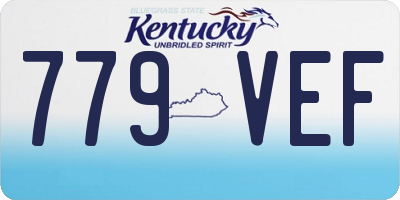 KY license plate 779VEF