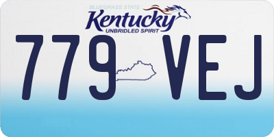 KY license plate 779VEJ