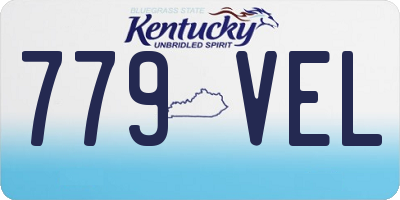 KY license plate 779VEL