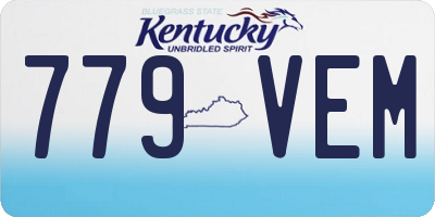 KY license plate 779VEM
