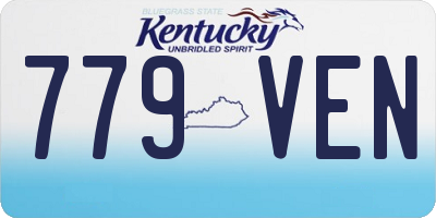 KY license plate 779VEN