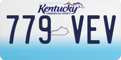 KY license plate 779VEV