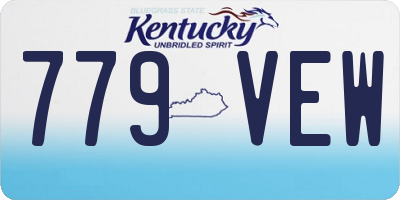 KY license plate 779VEW