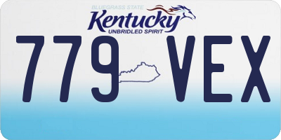 KY license plate 779VEX